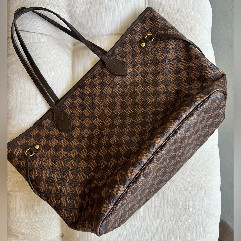 LV Louis Vuitton Neverfull MM Damier Ebene